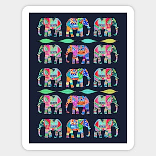 Nocturne Carnival Elephants Sticker